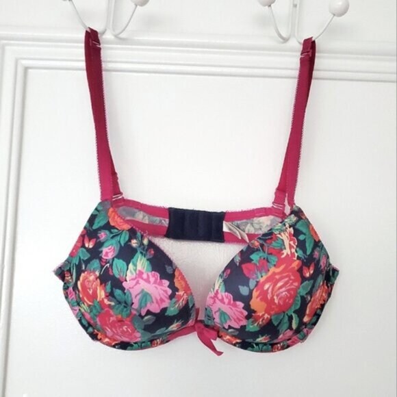 Aerie 'Limited Edition' Pushup- Floral Magenta 'Emma' Bra- 32B - Picture 6 of 10